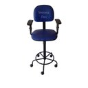 Ver imagem 1 de Cadeira Secretaria Caixa Alta - Braço com Regulagem de Altura com Rodízio pra Balcão Recepção - Aro-