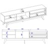 Rack Bancada Tv 75 Pol 200 Cm Veneza Freijo Off White Matte Colibri - 4