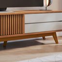 Ver mais imagens de Rack Bancada Tv 75 Pol 200 Cm Veneza Freijo Off White Matte Colibri