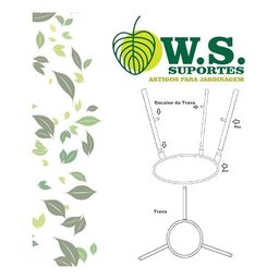 Suporte Tripé de Ferro P/ Vasos e Plantas 38x60cm Alto - 8