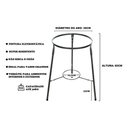 Ver imagem 3 de Suporte Tripé de Ferro P/ Vasos e Plantas 38x60cm Alto