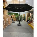 Ver imagem 4 de Ombrelone Guarda Sol para Piscina 3x3 em Alumínio Cor Preta com Base