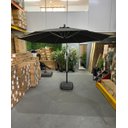 Ver imagem 3 de Ombrelone Guarda Sol para Piscina 3x3 em Alumínio Cor Preta com Base