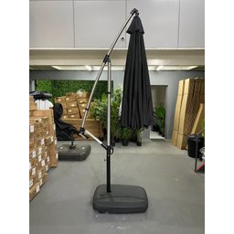 Ombrelone Guarda Sol para Piscina 3x3 em Alumínio Cor Preta com Base - 5