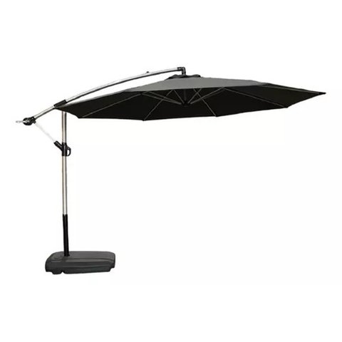 Ombrelone Guarda Sol para Piscina 3x3 em Alumínio Cor Preta com Base