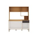 Ver imagem 3 de Cozinha Compacta Bella C/ 5 Portas 3 Nichos e 1 Gaveta 155cm Freijo/grafite - Genialflex