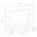 Ver imagem 5 de Painel para TV 65 Polegadas 02 portas Basculante com Espelho Murano Permóbili Chumbo/Savana II - 100