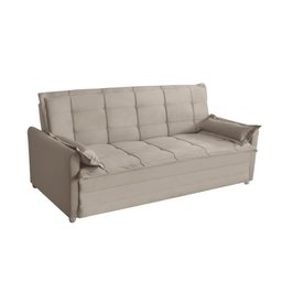 Sofá Cama 2,00m 3 Lugares Suede Vienna Castor - 3