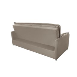 Sofá Cama 2,00m 3 Lugares Suede Vienna Castor - 6