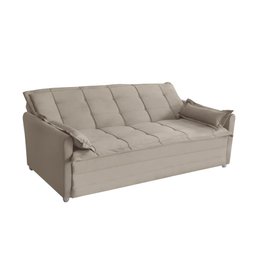 Sofá Cama 2,00m 3 Lugares Suede Vienna Castor - 4