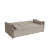 Sofá Cama 2,00m 3 Lugares Suede Vienna Castor - 5