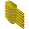 06x Pá Colher Dosadora para Gelo Pegador Cereais Ração Grãos - Amarelo - 1
