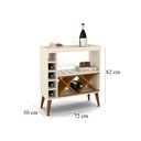 Ver imagem 2 de Aparador Retrô Pés Palito com Adega Soft - Off White com Freijó - Comprar Moveis em Casa