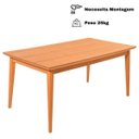 Ver imagem 3 de Mesa California em Madeira Maciça com Tampo Lâminado 1.60 Amêndoa - Refinatto