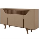 Ver imagem 7 de Aparador Buffet para Sala de Jantar 4 Portas 2 Gavetas Ripadas 180cm Volga B02 Fendi Carvalho - Lyam