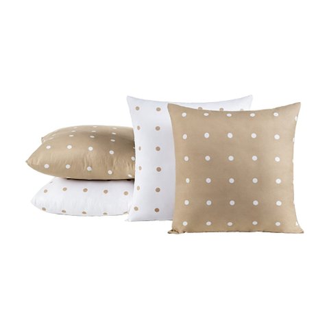 Almofadas Cheias Petit Poá 04 Peças - Caqui Bia Enxovais