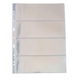 10 Folhas Plástico Cédula Acetato /mingt 4 Divisões Porta - 1