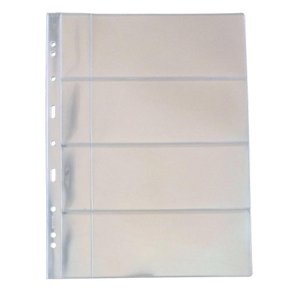 10 Folhas Plástico Cédula Acetato /mingt 4 Divisões Porta