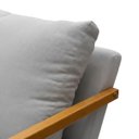 Ver imagem 4 de Kit 2 Poltronas Decorativa Mona Luxo Linho Cinza Base Madeira Maciça