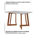Ver imagem 5 de Mesa de Jantar com Vidro Madeira Maciça Retangular 4 Lugares Califórnia Marrom/Caramelo/Nevaska