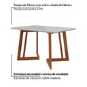 Ver imagem 6 de Mesa de Jantar com Vidro Madeira Maciça Retangular 4 Lugares Califórnia Marrom/Caramelo/Nevaska