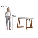 Ver imagem 5 de Mesa de Jantar com Vidro Madeira Maciça Retangular 4 Lugares Califórnia Marrom/Caramelo/Nevaska