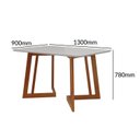 Ver imagem 4 de Mesa de Jantar com Vidro Madeira Maciça Retangular 4 Lugares Califórnia Marrom/Caramelo/Nevaska