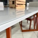 Ver imagem 7 de Mesa de Jantar com Vidro Madeira Maciça Retangular 4 Lugares Califórnia Marrom/Caramelo/Nevaska