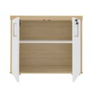 Ver imagem 6 de Balcão para Escritório Tamburato com 2 Portas | Artany:carvalho/branco