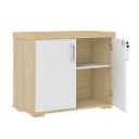 Ver imagem 3 de Balcão para Escritório Tamburato com 2 Portas | Artany:carvalho/branco