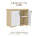Ver mais imagens de Balcão para Escritório Tamburato com 2 Portas | Artany:carvalho/branco