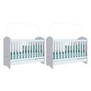 Ver imagem 1 de Berço / Mini Cama Infantil Bala de Menta 3 em 1 (2 Un) Branco - Henn