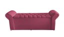 Ver imagem 4 de Kit Realeza Cabeceira de Cama Box e Calçadeira Baú Casal 140 Cm Suede Rosa Eli Móveis