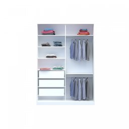 Guarda-Roupa Solteiro 1 Espelho 2 Portas 3 Gavetas - 4