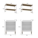 Ver imagem 4 de Conjunto Lavanderia Aurora Provençal 140cm Modulável Nicho Cor:branco com Azul