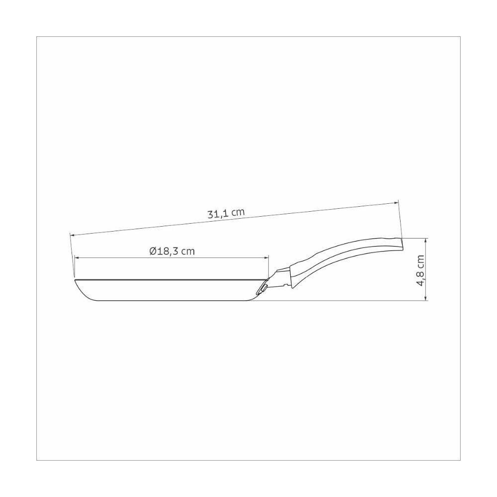 Panquequeira em Alumínio com Revestimento Interno e Externo em Antiaderente Max Vermelha 18 Cm - 2