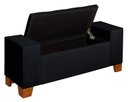 Ver imagem 3 de Recamier Baú Berlin 1,30m Decorativo Premium para Cama Casal Estilo Closet Estofado Cor Preto