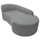 Ver imagem 3 de Kit Sofá Curvo França 140cm Ld. e Poltrona Luiza Max Conforto, Bouclé Cinza