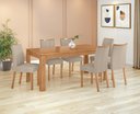 Ver mais imagens de Conjunto Sala de Jantar Mesa Athenas 180 Tampo no Glass com 6 Cadeiras Téssera - Lopas Amendoa Clean
