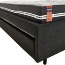 Ver imagem 2 de Bicama Box Solteiro Linho Cinza com Dois Colchões New Barcelona 88x188cm Fortezza Colchões