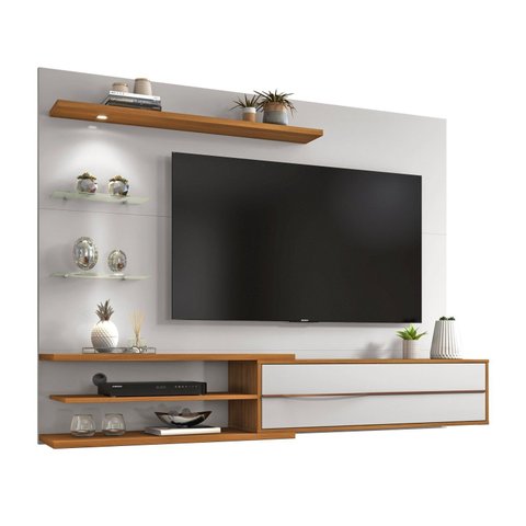 Painel para TV até 60 Polegadas 180cmx150,5cm 1 Porta 3 Prateleiras Nt 1115