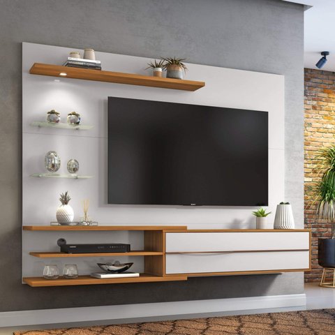 Painel para TV até 60 Polegadas 180cmx150,5cm 1 Porta 3 Prateleiras Nt 1115