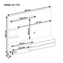 Ver imagem 3 de Painel para TV até 60 Polegadas 180CMX150,5cm 1 Porta 3 Prateleiras Nt 1115 Branco