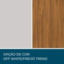 Ver mais imagens de Painel para TV até 60 Polegadas 180CMX150,5cm 1 Porta 3 Prateleiras Nt 1115 Branco