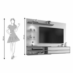 Painel para TV até 60 Polegadas 1 Porta 3 Prateleiras NT 1115  - 6