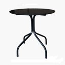 Ver imagem 7 de Jogo Mesa Redonda para Restaurante Comércio com 4 Cadeiras Iso Azul Base Preta Ecomhome