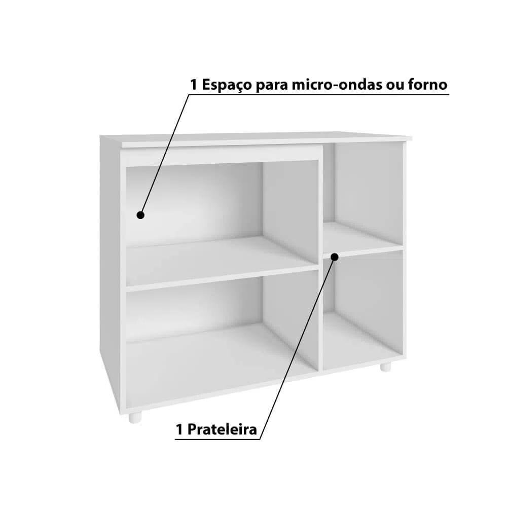 Balcão para Micro-ondas 2 Portas BL 200 - Branco - 3