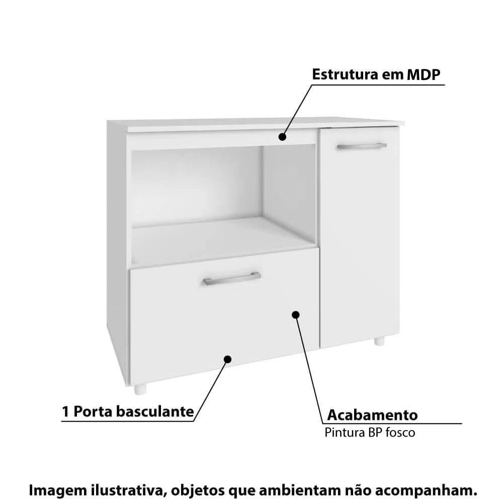 Balcão para Micro-ondas 2 Portas BL 200 - Branco - 2