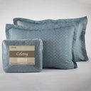Ver imagem 1 de Kit Colcha Solteiro e Fronha Colony Bricks Azul Claro 21