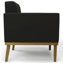 Ver mais imagens de Poltrona Decorativa Base Madeira Castanho Ana Suede Preto - Ibiza